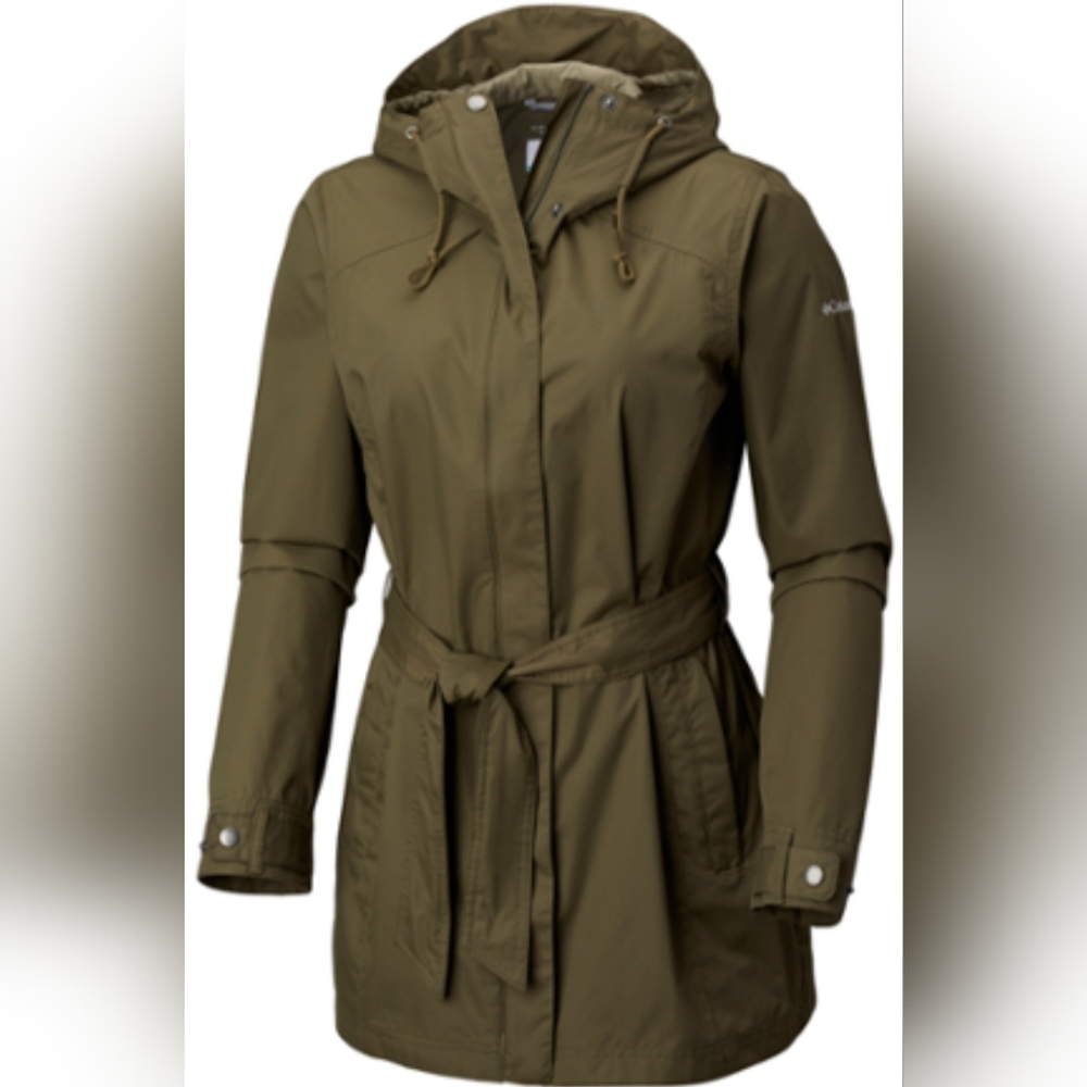 Columbia Olive Trench Coat